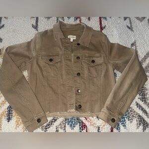 Shyanne Tan button down cropped Denim Jacket women